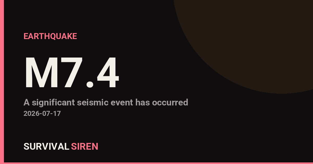 M7.4 Earthquake Strikes Off Mexico's Pacific Coast