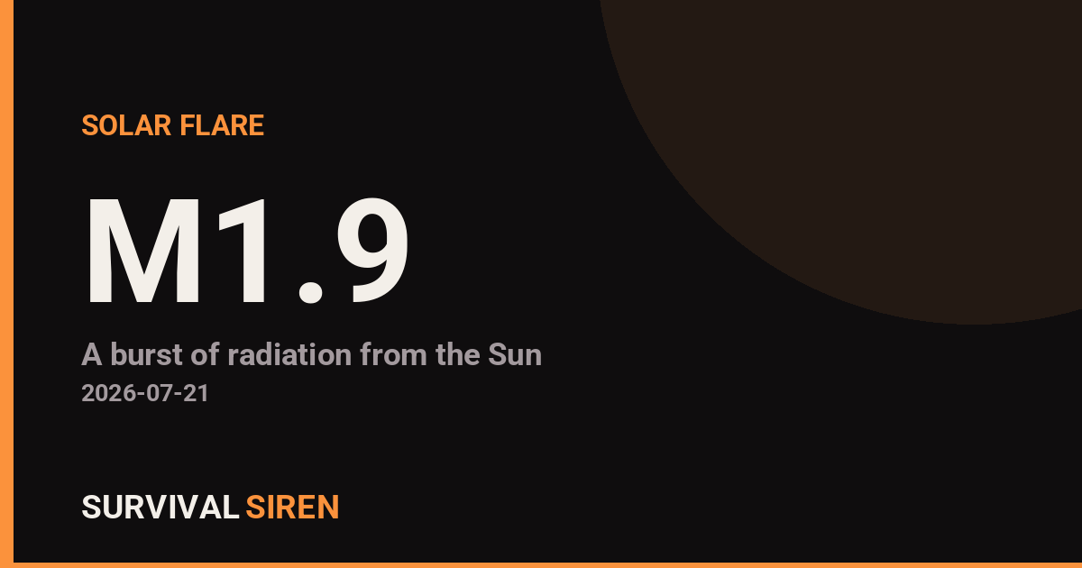 M1.9 Solar Flare Triggers Radio Blackout on Sunlit Side of Earth