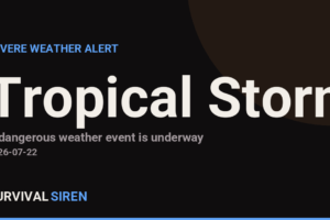 Tropical Storm Warning Issued for Gulf Coast Waters — 59 Areas Affected