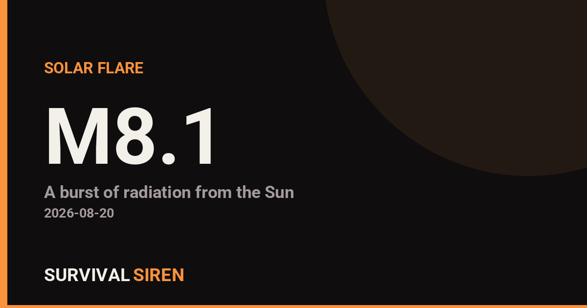 M8.1 Solar Flare Detected on the Sun