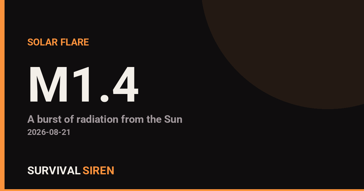 M1.4 Solar Flare Detected on the Sun