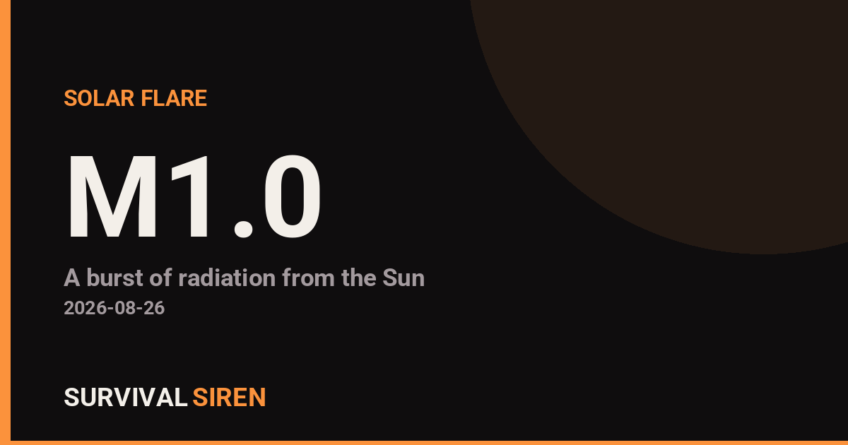 M1.0 Solar Flare Detected on the Sun