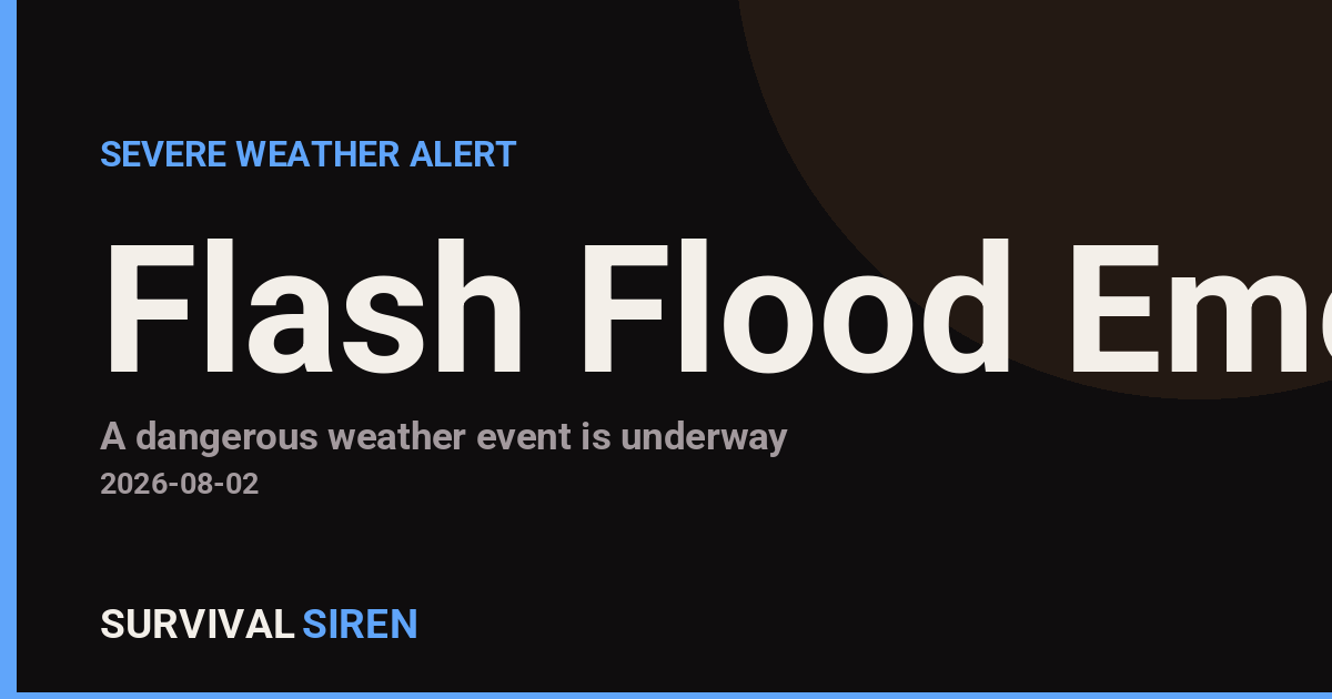 Flash Flood Emergency Declared in Surry, North Carolina