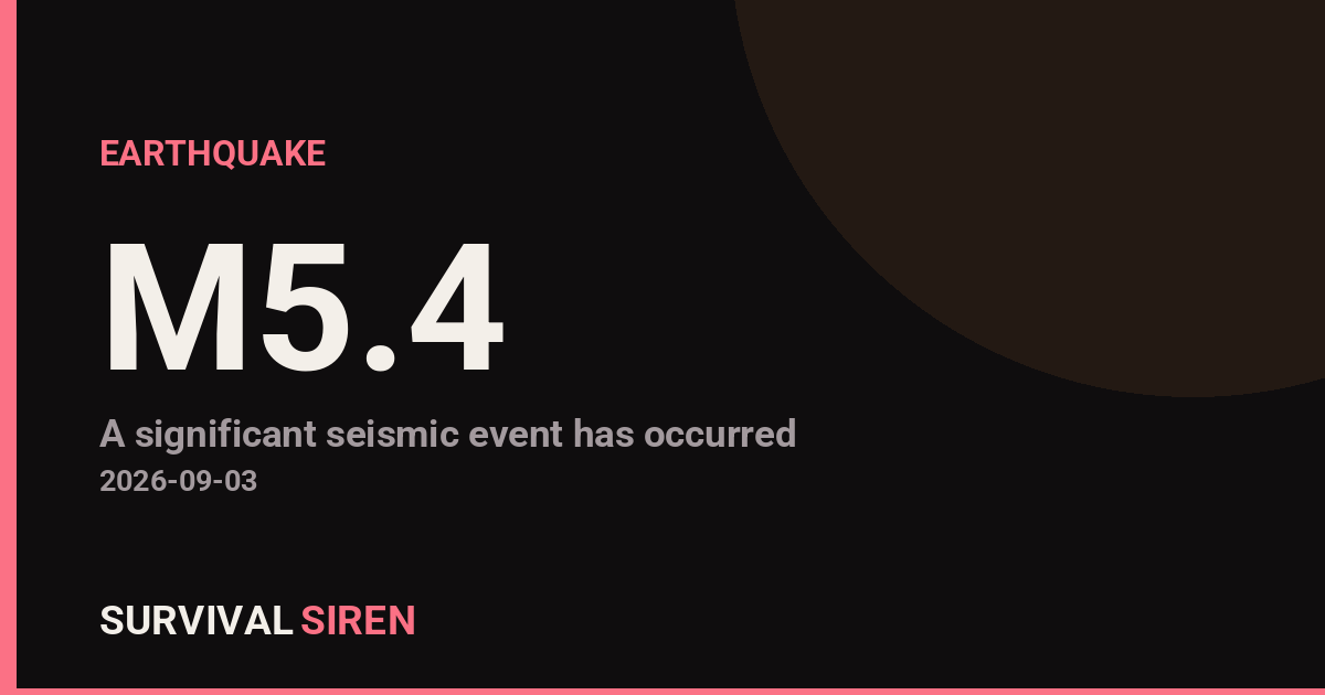 Magnitude 5.4 Earthquake Strikes South of Isangel, Vanuatu