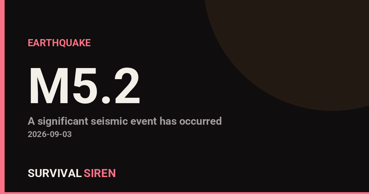 M5.2 Earthquake Strikes Near Nikolski, Alaska