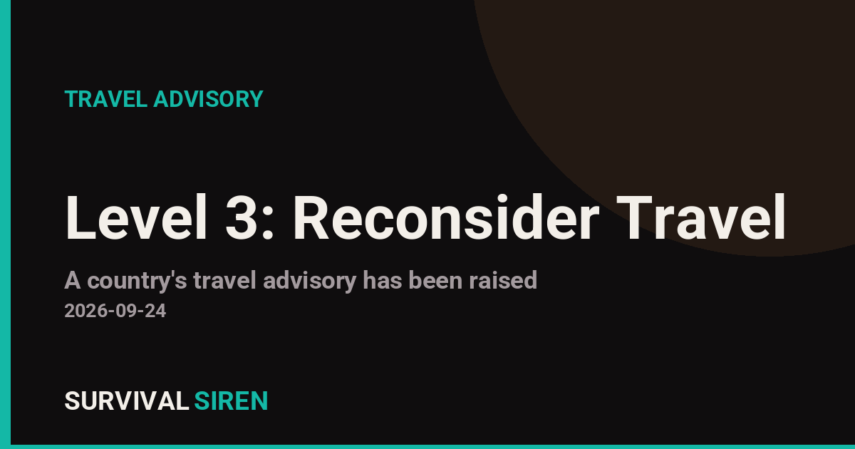 UAE Travel Advisory Raised to Level 3: Reconsider Travel Amid Armed Conflict