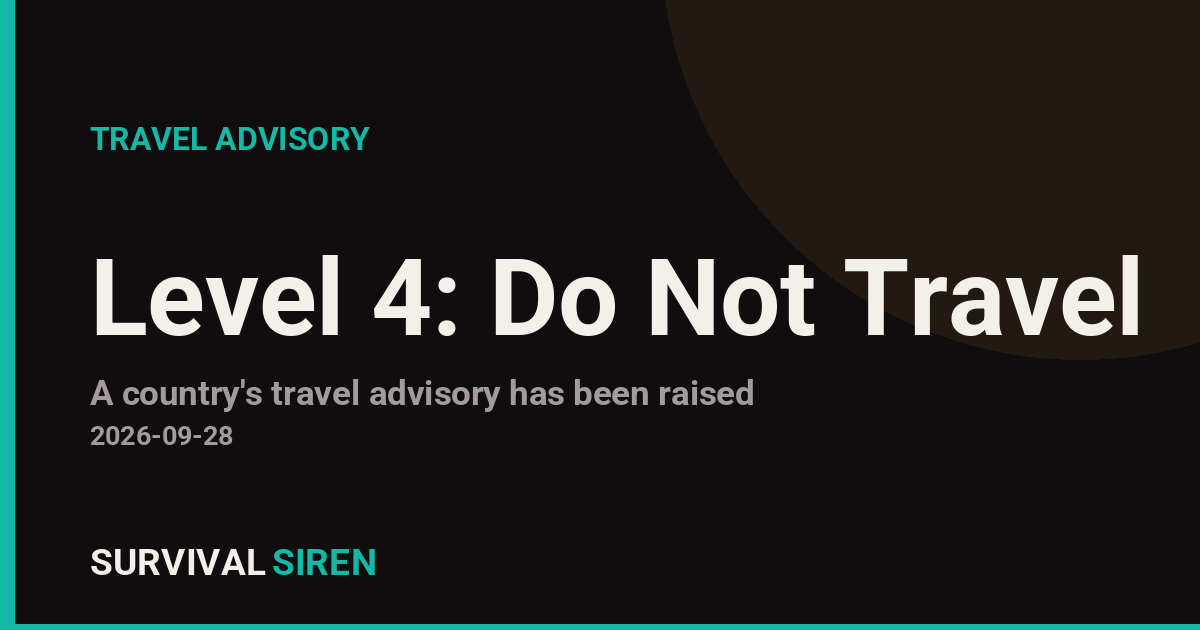 DR Congo Travel Advisory Raised to Level 4: Do Not Travel