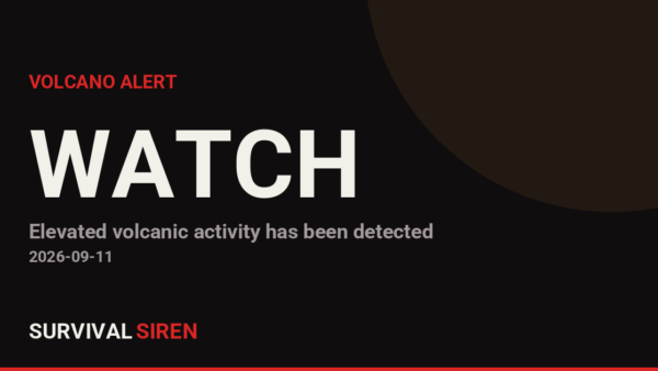 Volcano Alert Raised to Watch / Orange — What That Means for Nearby Communities