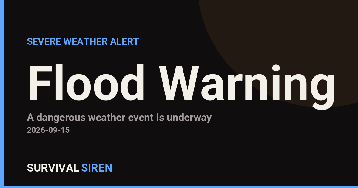 Flood Warning Issued for Four Florida Counties: Citrus, Levy, Marion, and DeSoto