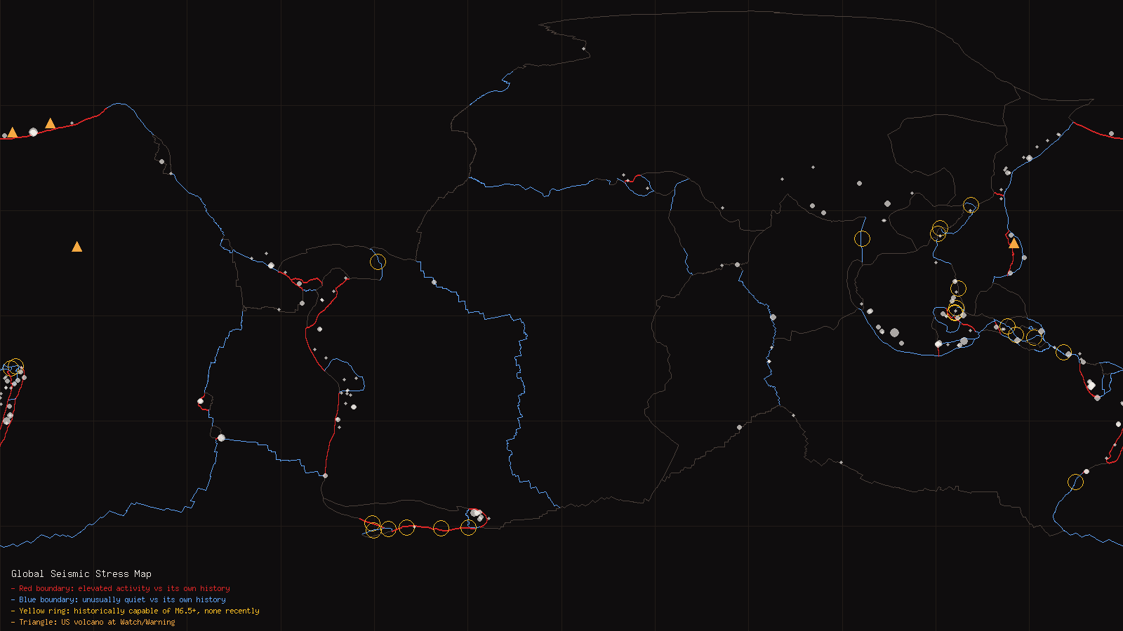Global Seismic Stress Report: Southern Ocean Activity Rises While Six Segments Go Quiet