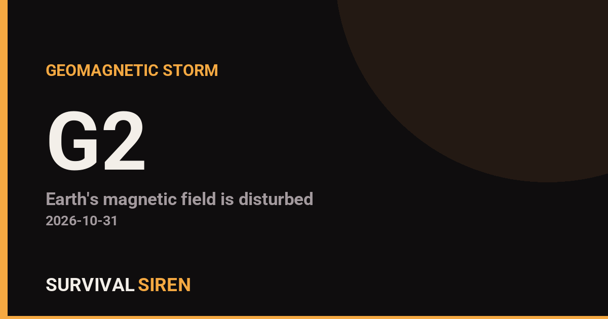 G2 (Moderate) Geomagnetic Storm In Progress — Aurora Possible in Northern-Tier States