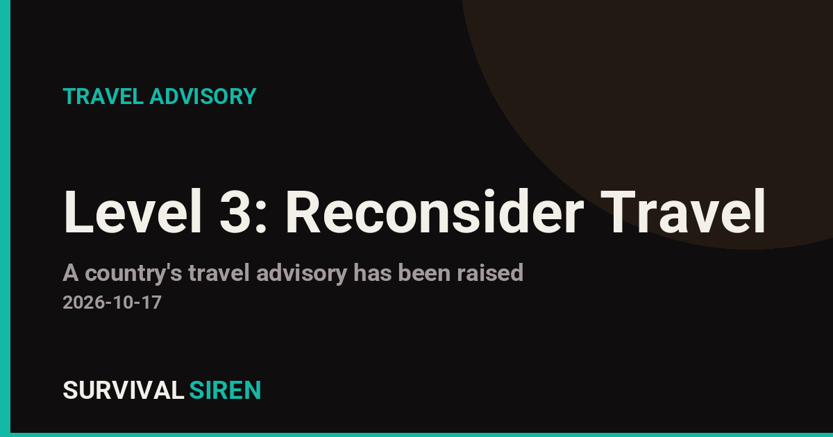 Kenya Travel Advisory Raised to Level 3: Reconsider Travel