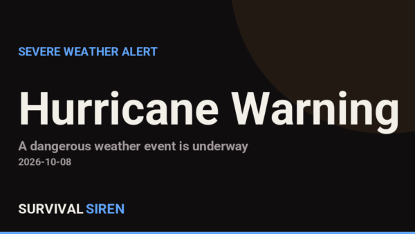 Hurricane Warning Issued for Northern Gulf Coast — 24 Areas Including Mobile Bay, Pensacola, and Mississippi Sound