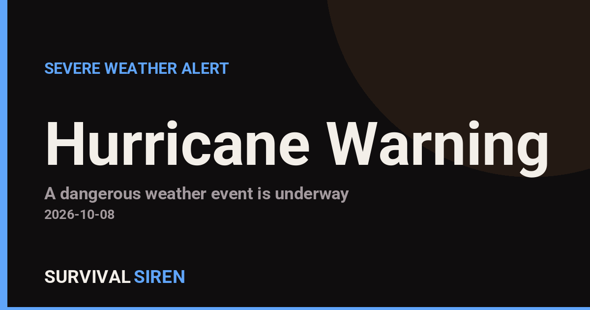 Hurricane Warning Issued for Northern Gulf Coast: 37 Areas from Mississippi to Florida Panhandle