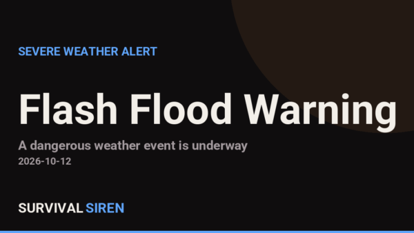 Flash Flood Warning for Washington and Kane Counties, Utah — Overnight Until 12:15 AM MDT