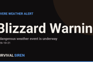 Blizzard Warning Issued for Western Alaska Coast and Seward Peninsula Through Early Friday